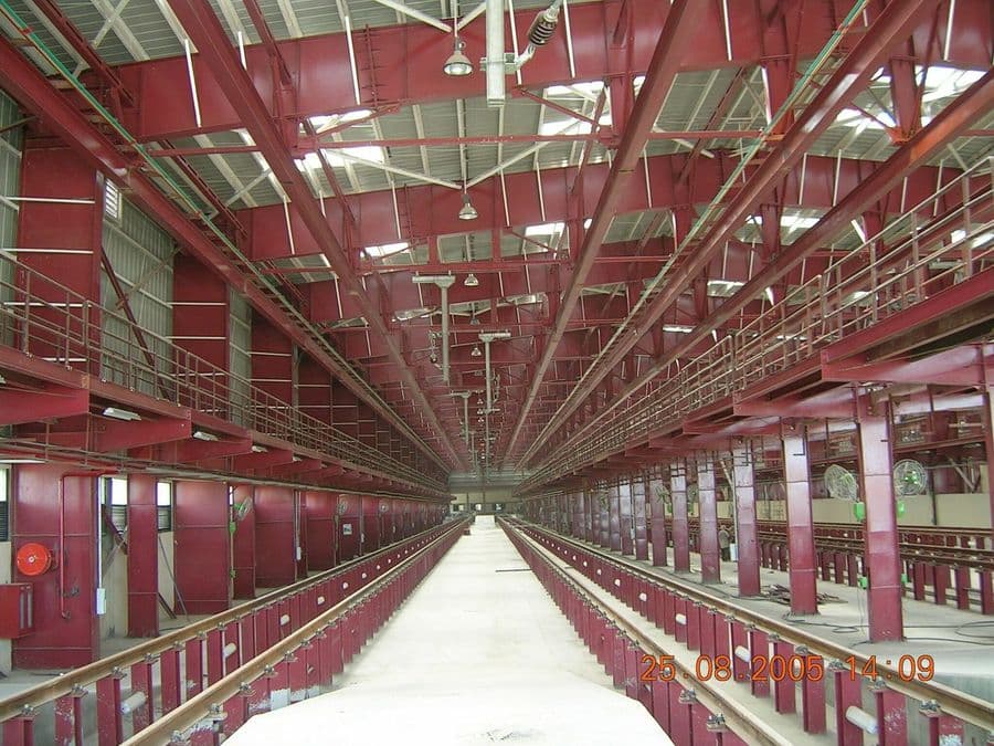 Completed inspection bay with track work — Dwarka depot